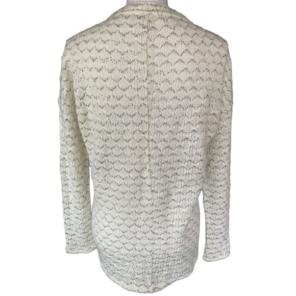 Kut From The Kloth Sweater Top Women's Size Small Long Sleeve Off White Gray - Picture 5 of 9